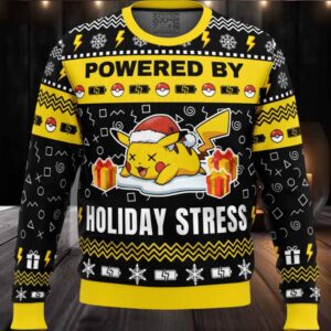 Pikachu Holiday Stress Pokemon Ugly Christmas Sweater