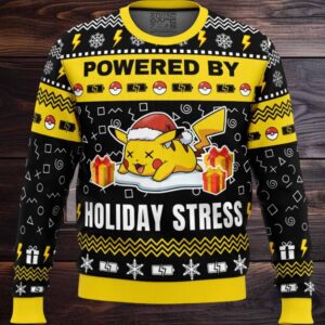 Pikachu Holiday Stress Pokemon Ugly Christmas Sweater