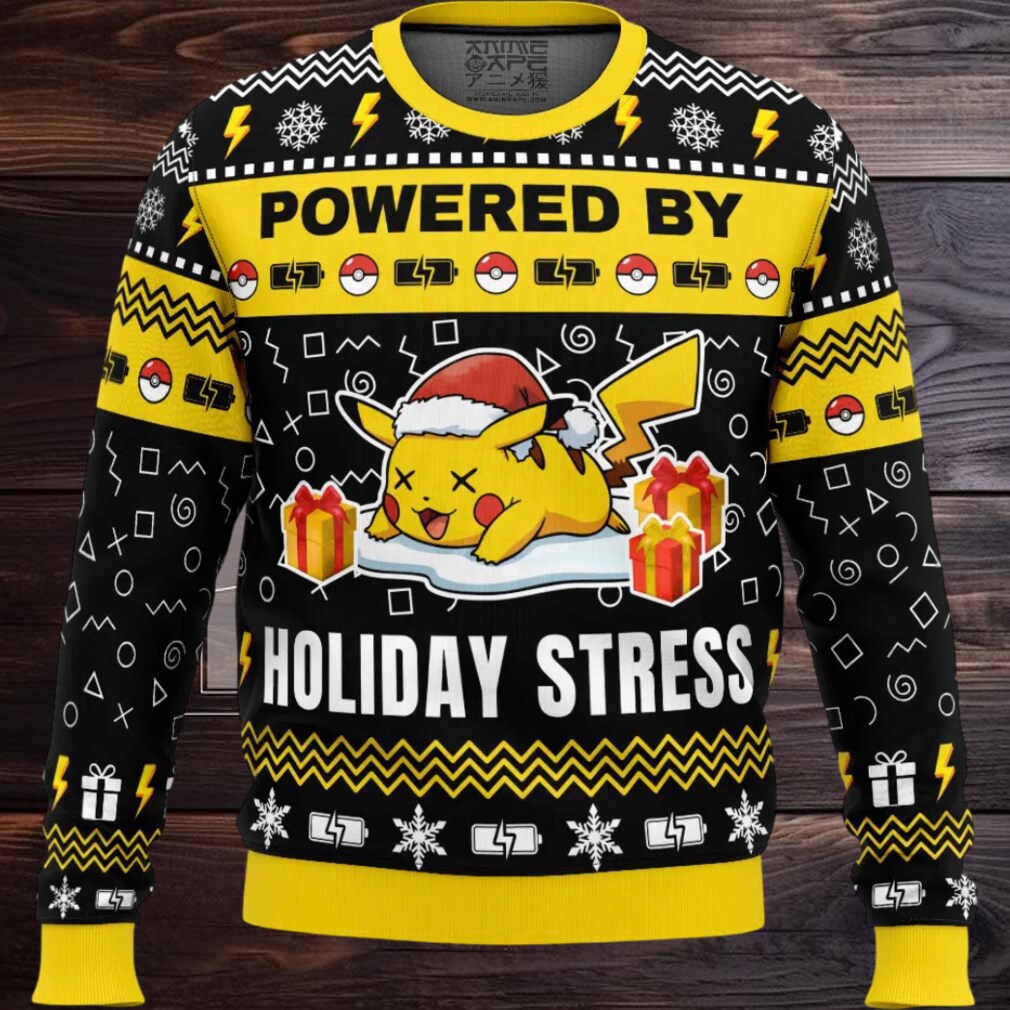 Pikachu Holiday Stress Pokemon Ugly Christmas Sweater Pikachu Holiday Stress Pokemon Ugly Christmas Sweater