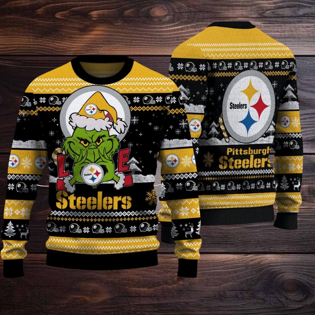 Pittsburgh Steelers NFL Grinch Love Ugly Christmas Sweater Pittsburgh Steelers NFL Grinch Love Ugly Christmas Sweater