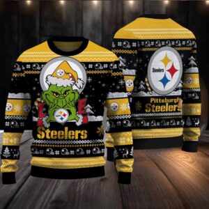 Pittsburgh Steelers NFL Grinch Love Ugly Christmas Sweater
