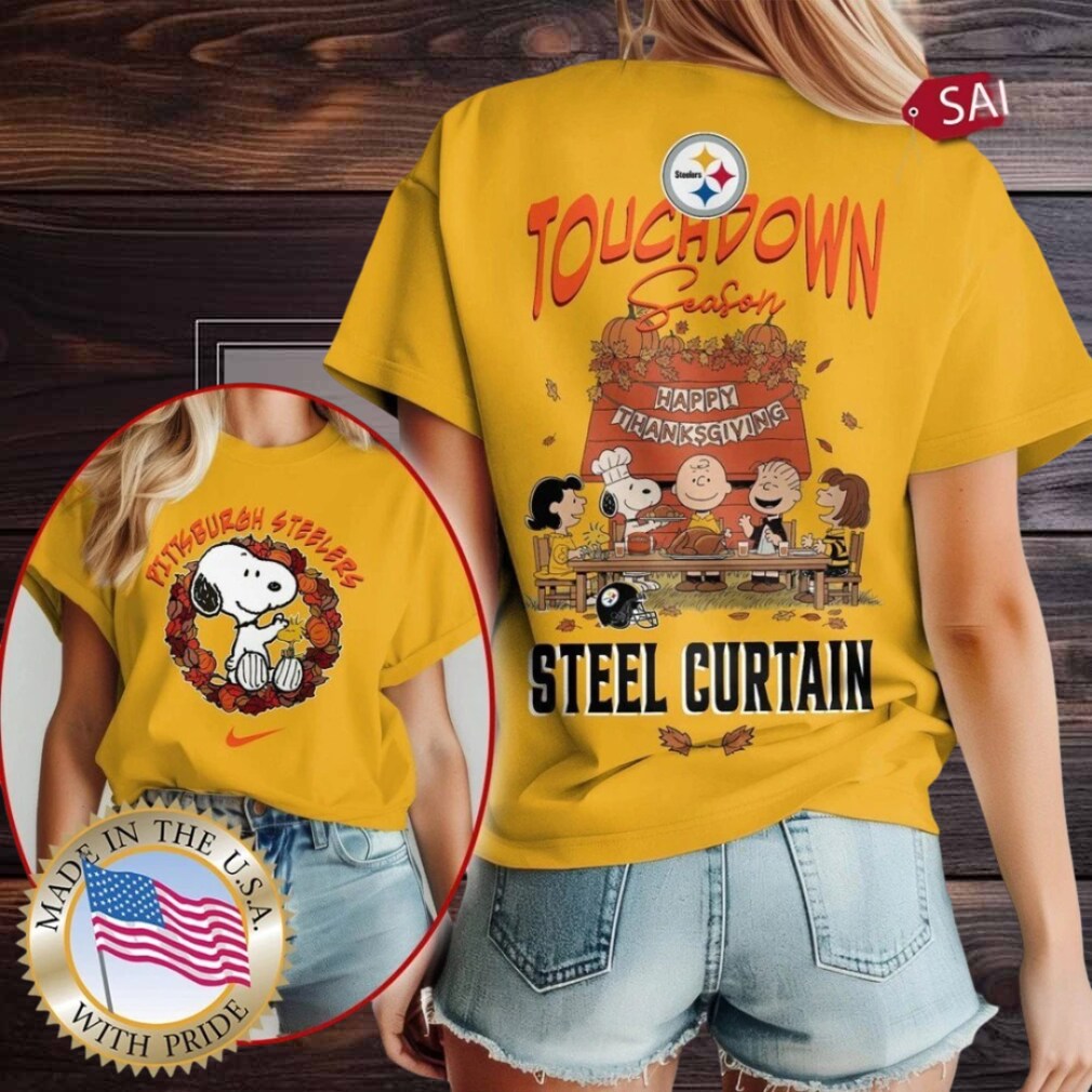 Pittsburgh Steelers NFL Snoopy Peanuts Touchdown Season Happy Thanksgiving Shirt Pittsburgh Steelers NFL Snoopy Peanuts Touchdown Season Happy Thanksgiving Shirt