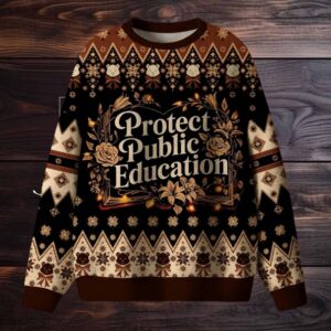 Protect Public Education Ugly Christmas Sweater