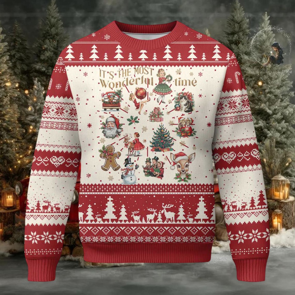 Retro Vintage Xmas Ugly Christmas Sweater It’s The Most Wonderful Time Xmas Retro Vintage Xmas Ugly Christmas Sweater It’s The Most Wonderful Time Xmas