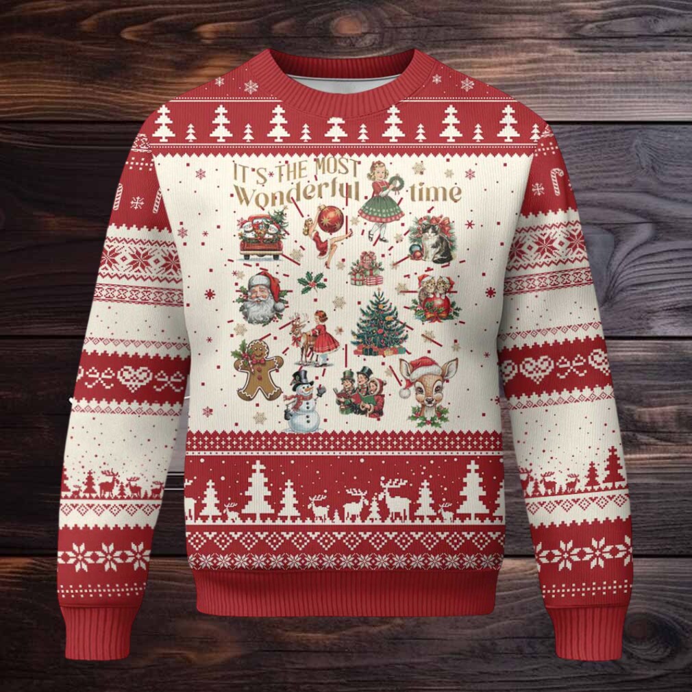 Retro Vintage Xmas Ugly Christmas Sweater It’s The Most Wonderful Time Xmas Retro Vintage Xmas Ugly Christmas Sweater It’s The Most Wonderful Time Xmas