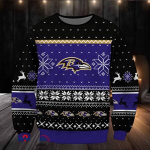 SPTBGSWT379 Baltimore Ravens Ugly Christmas Sweater