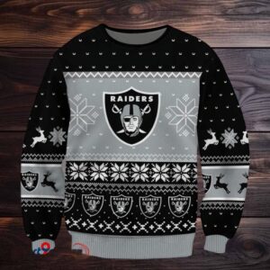 SPTBGSWT393 Las Vegas Raiders Ugly Christmas Sweater