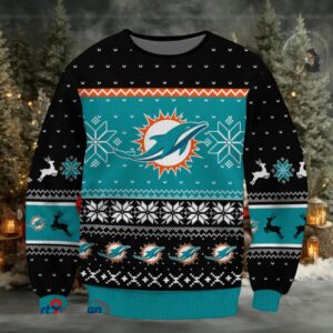 SPTBGSWT396 Miami Dolphins Ugly Christmas Sweater SPTBGSWT396 Miami Dolphins Ugly Christmas Sweater