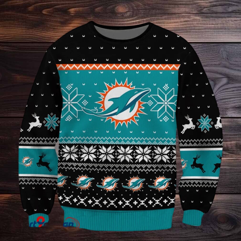 SPTBGSWT396 Miami Dolphins Ugly Christmas Sweater SPTBGSWT396 Miami Dolphins Ugly Christmas Sweater