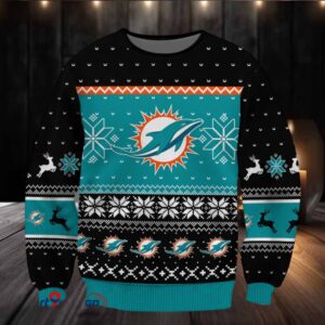 SPTBGSWT396 Miami Dolphins Ugly Christmas Sweater