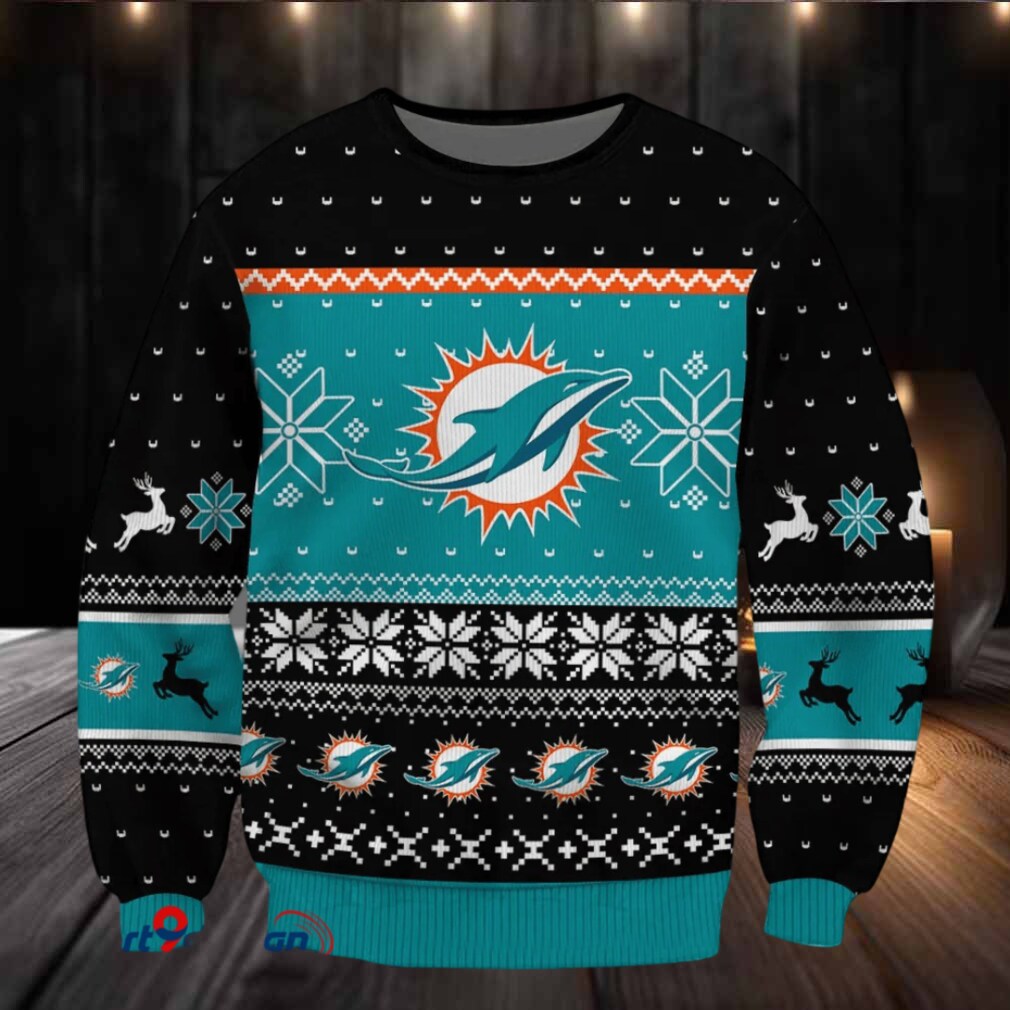 SPTBGSWT396 Miami Dolphins Ugly Christmas Sweater SPTBGSWT396 Miami Dolphins Ugly Christmas Sweater