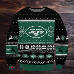 SPTBGSWT401 New York Jets Ugly Christmas Sweater