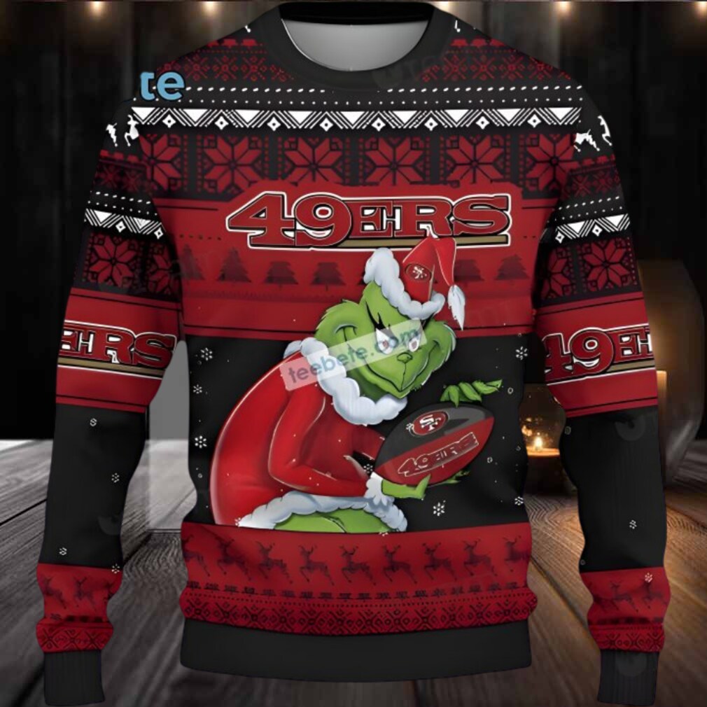 San Francisco 49Ers Grinch Ugly Christmas Sweaters Best Red Black San Francisco 49Ers Grinch Ugly Christmas Sweaters Best Red Black