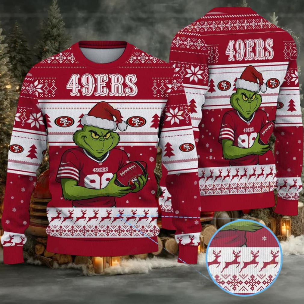 San Francisco 49ers The Grinch NFL Ugly Christmas Sweater San Francisco 49ers The Grinch NFL Ugly Christmas Sweater