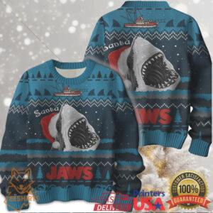 Santa Jaws Ugly Christmas Sweater