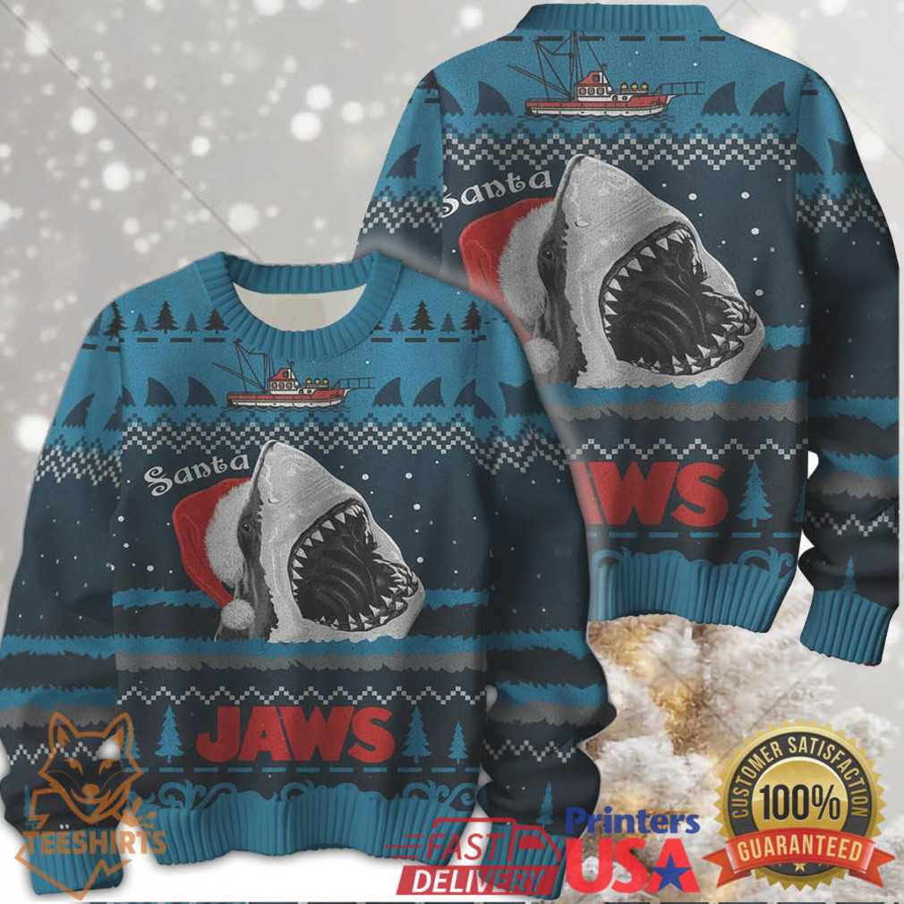 Santa Jaws Ugly Christmas Sweater Santa Jaws Ugly Christmas Sweater