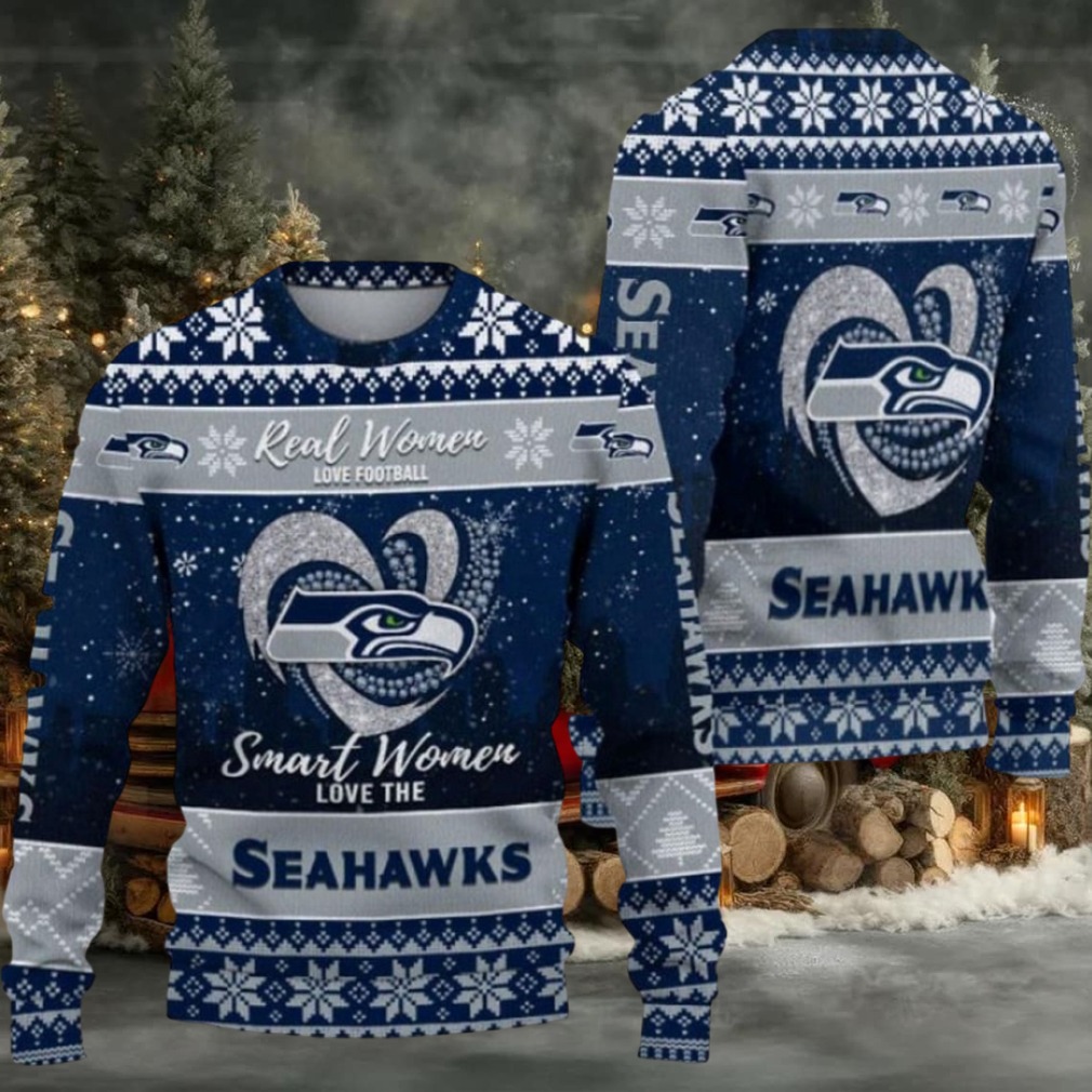 Seattle Seahawks Real Women Love Football Ugly Christmas Sweater Men Women For Sale Seattle Seahawks Real Women Love Football Ugly Christmas Sweater Men Women For Sale