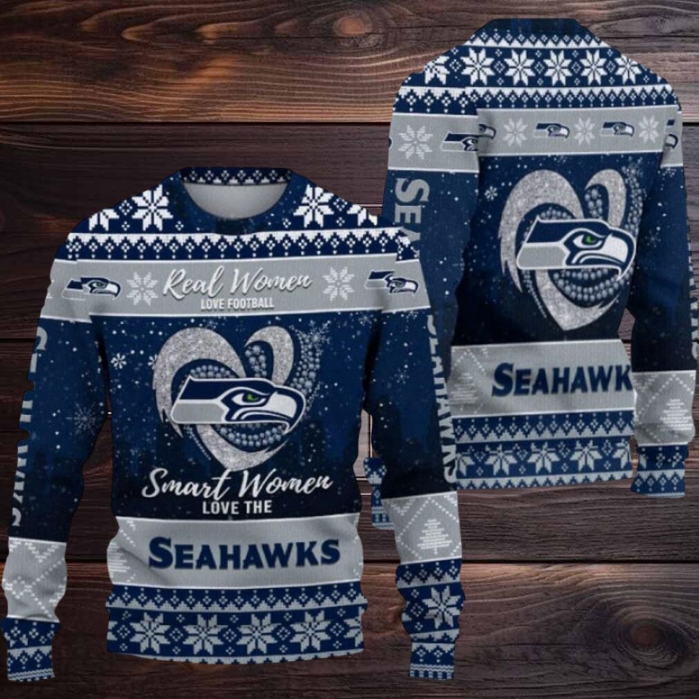 Seattle Seahawks Real Women Love Football Ugly Christmas Sweater Men Women For Sale Seattle Seahawks Real Women Love Football Ugly Christmas Sweater Men Women For Sale