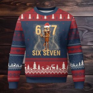 Six Seven Italian Brainrot Ugly Christmas Sweater