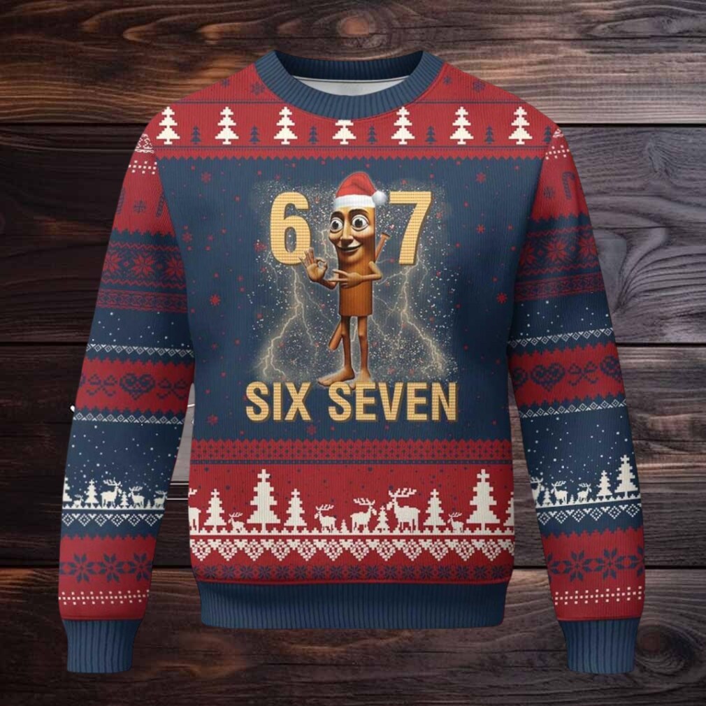 Six Seven Italian Brainrot Ugly Christmas Sweater Six Seven Italian Brainrot Ugly Christmas Sweater