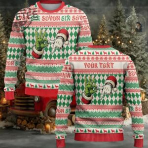 Six Seven Meme Personalized Ugly Christmas Sweater Men Women For Sale