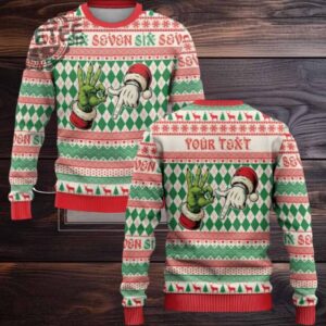 Six Seven Meme Personalized Ugly Christmas Sweater Men Women For Sale