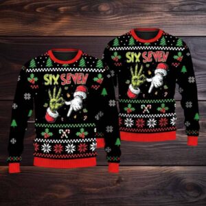 Skeleton 6 7 Christmas Ugly Sweater