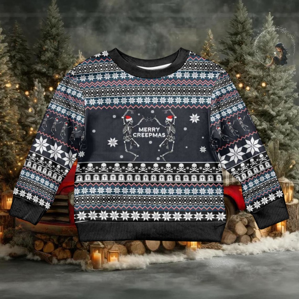 Skeleton Merry Creepmas Christmas Kid Ugly Christmas Sweater Xmas Holiday Patterns Skeleton Merry Creepmas Christmas Kid Ugly Christmas Sweater Xmas Holiday Patterns