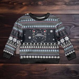 Skeleton Merry Creepmas Christmas Kid Ugly Christmas Sweater Xmas Holiday Patterns