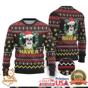 Skull Have A Rad Christmas Ugly Christmas Sweater Xmas Holiday Patterns