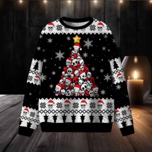 Skull Holiday Tree Ugly Sweatshirts