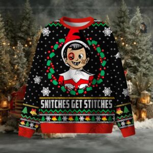 Snitches Get Stitches Vintage Ugly Sweatshirt