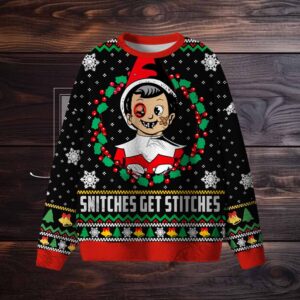 Snitches Get Stitches Vintage Ugly Sweatshirt