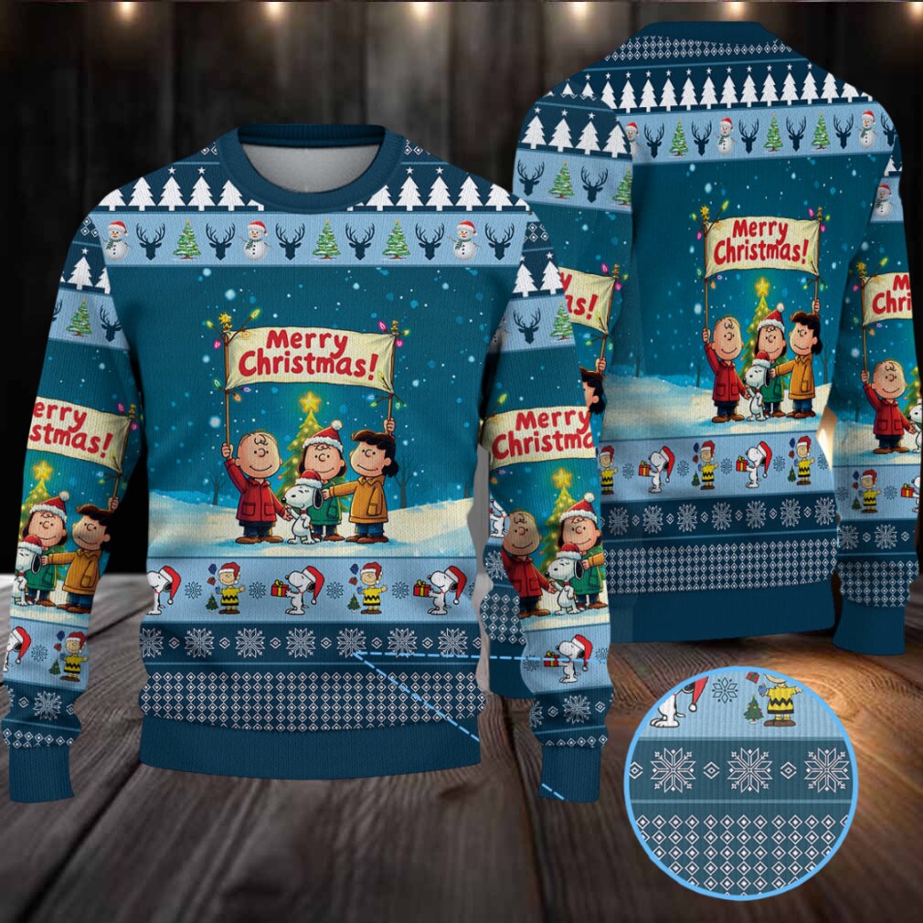 Snoopy And Friends Christmas Knitted Sweater Snoopy And Friends Christmas Knitted Sweater