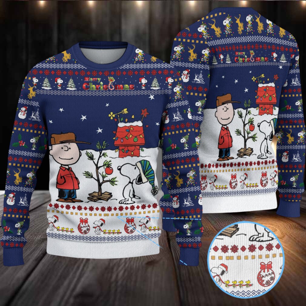 Snoopy Charlie Brown Christmas Knitted Sweater Snoopy Charlie Brown Christmas Knitted Sweater