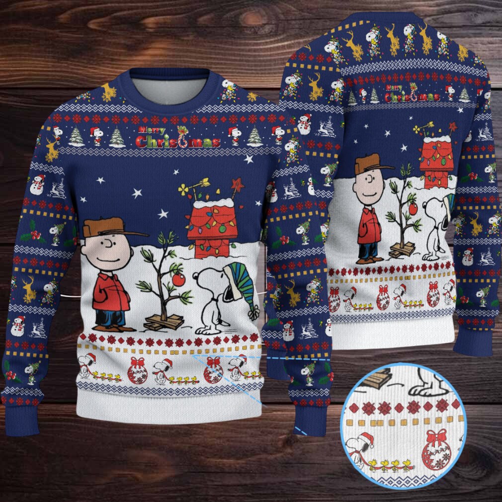 Snoopy Charlie Brown Christmas Knitted Sweater Snoopy Charlie Brown Christmas Knitted Sweater