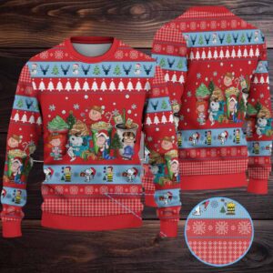 Snoopy Christmas Coffee Cups Christmas Knitted Sweater