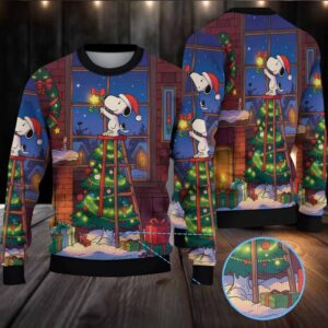 Snoopy Christmas Knitted Sweater