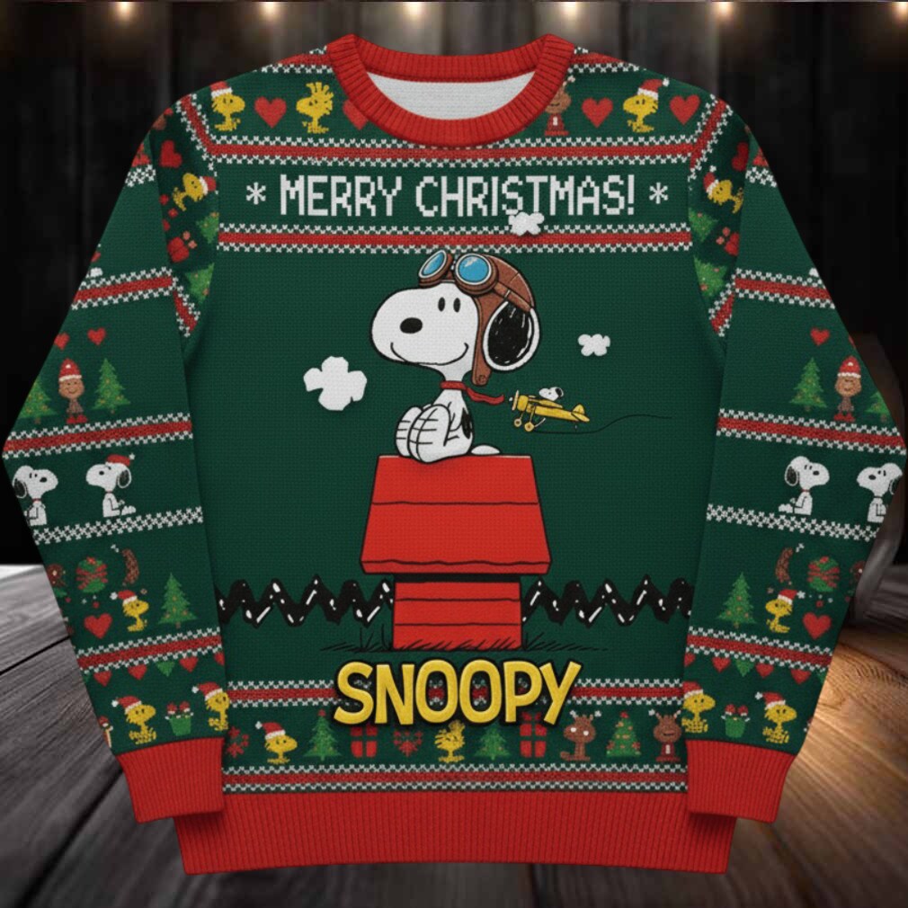 Snoopy Merry Christmas Knitted Sweater Snoopy Merry Christmas Knitted Sweater