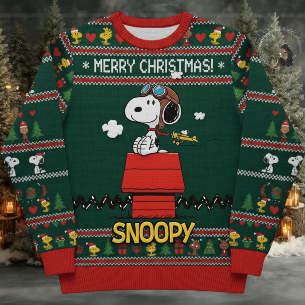 Snoopy Merry Christmas Knitted Sweater Snoopy Merry Christmas Knitted Sweater