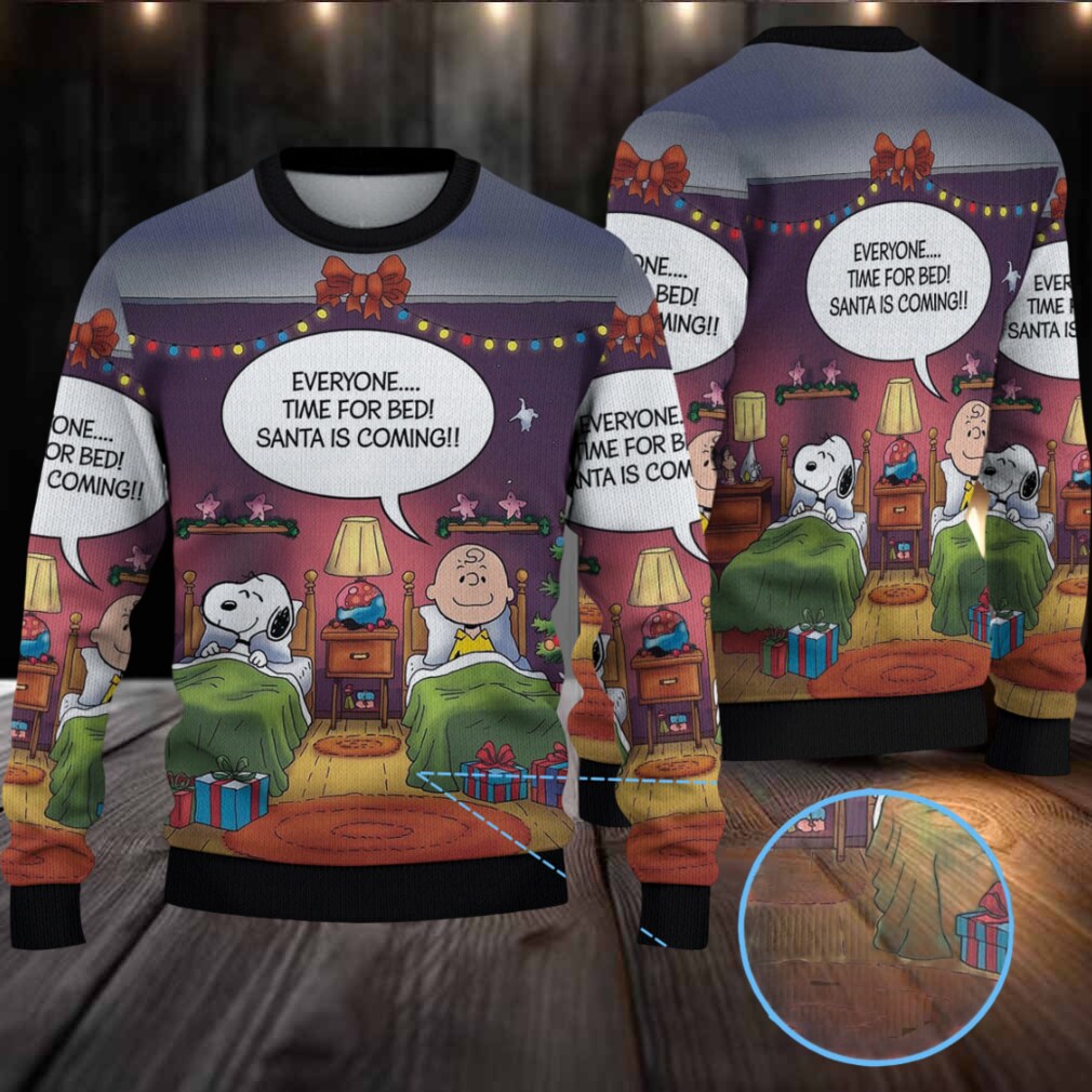 Snoopy Time For Bed Christmas Knitted Sweater Snoopy Time For Bed Christmas Knitted Sweater