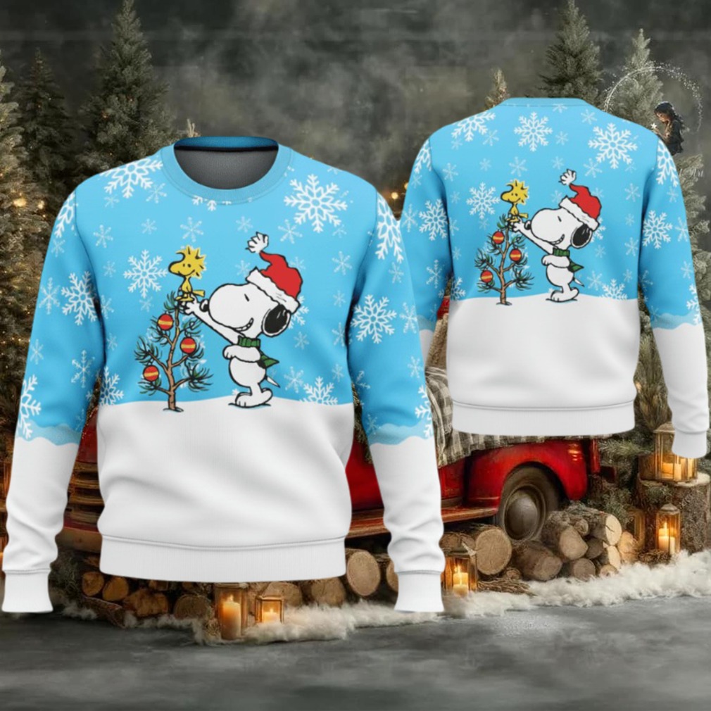 Snowy Christmas Tree Snoopy Ugly Christmas Sweater Snowy Christmas Tree Snoopy Ugly Christmas Sweater