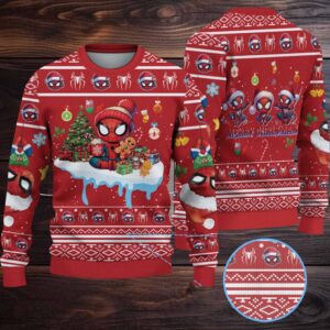 Spiderman Christmas Knitted Sweater