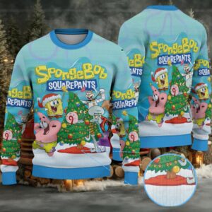 SpongeBob SquarePants Christmas Tree Christmas Knitted Sweater