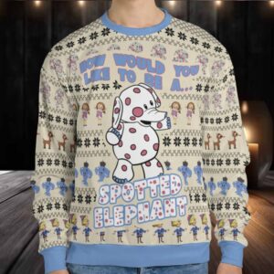 Spotted Elephant Ugly Christmas Sweatshirt