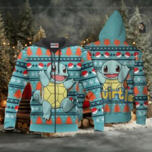 Squirtle Anime Pokemon Manga Ugly Christmas Sweater 1k943 Fan Gift Stylist Unisex Cartoon Graphic Outfits Aop 3d Hoodie