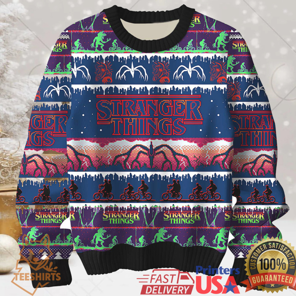 Stranger Things Upside Down Ugly Christmas Sweater Stranger Things Upside Down Ugly Christmas Sweater