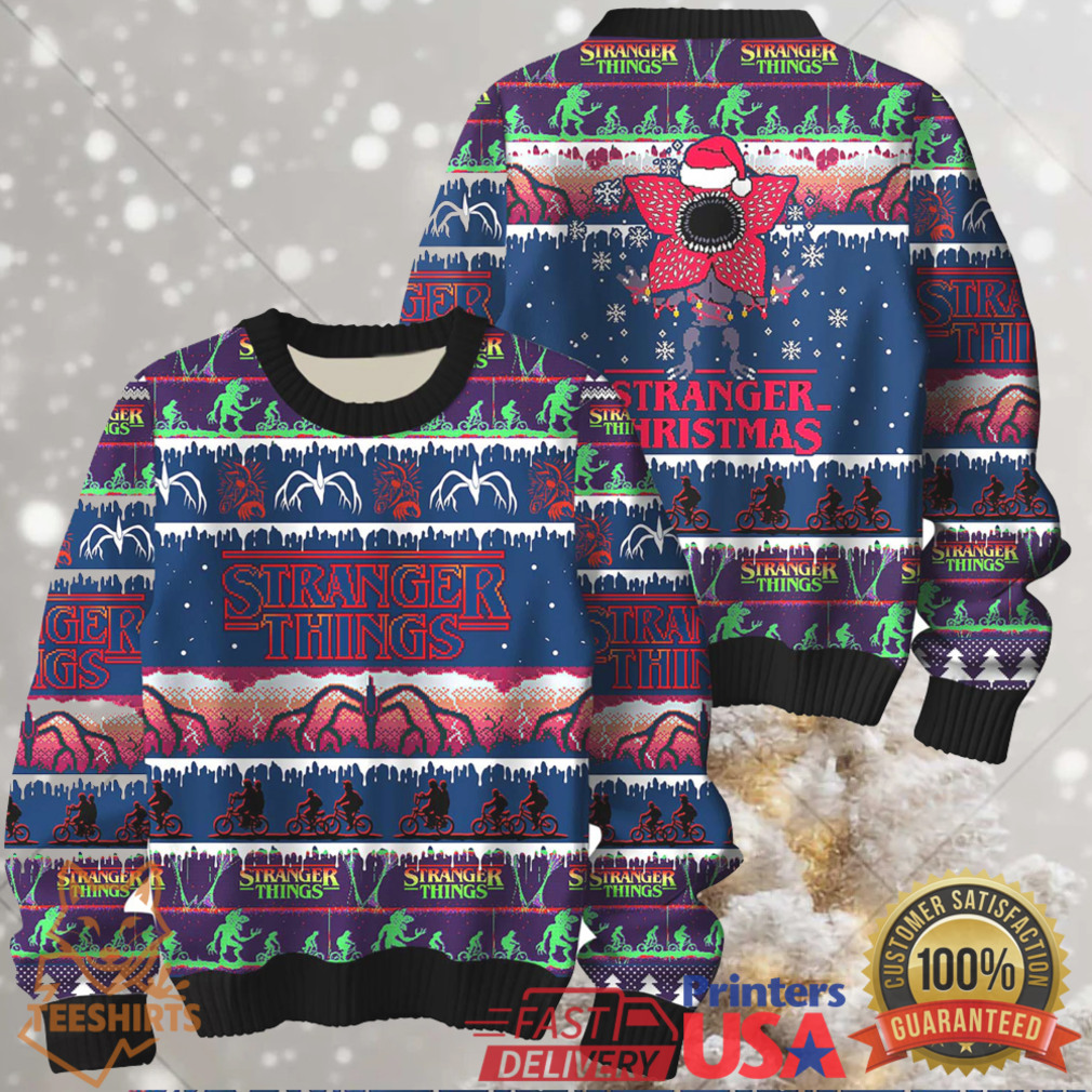 Stranger Things Upside Down Ugly Christmas Sweater Stranger Things Upside Down Ugly Christmas Sweater