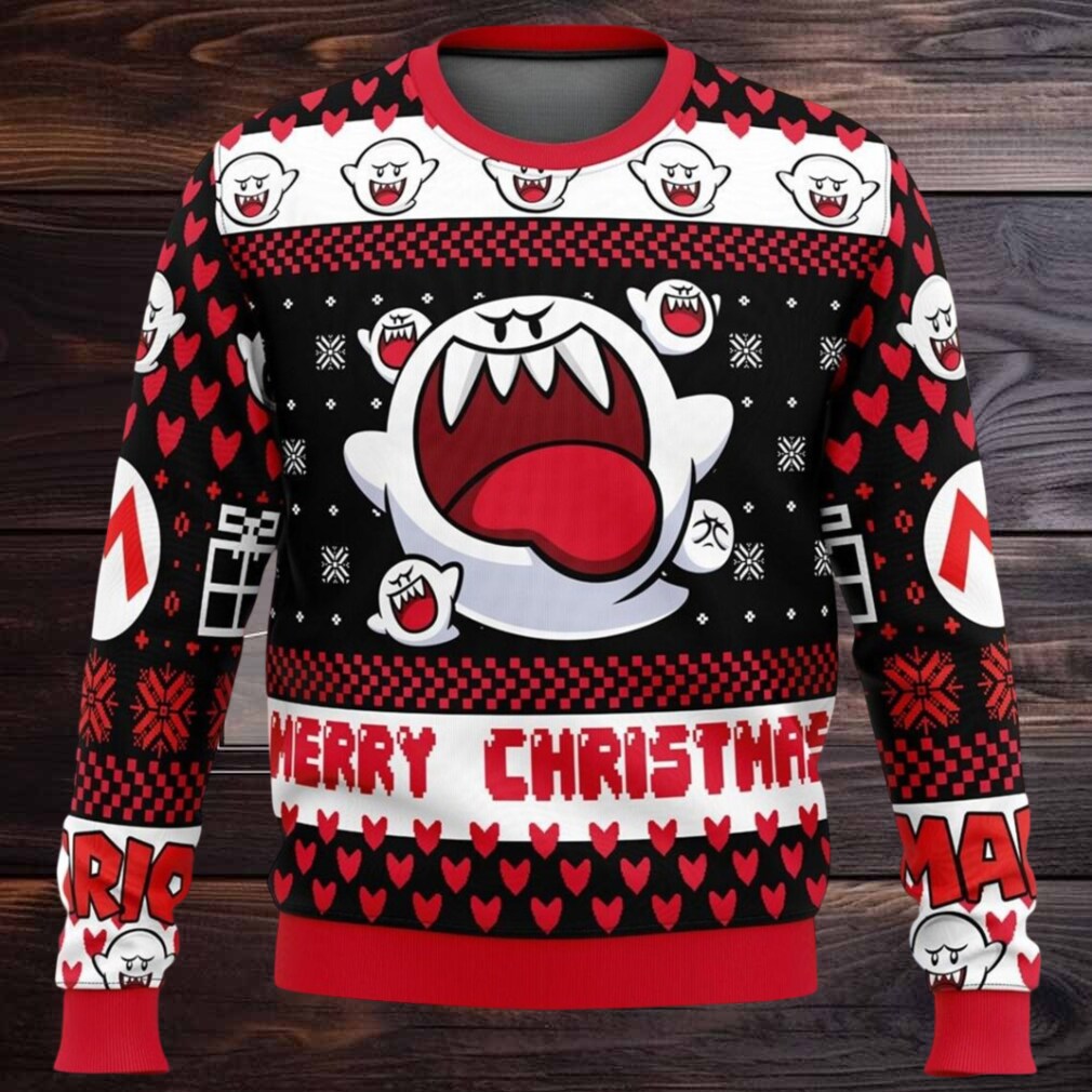 Super Mario Bros Christmas Ugly Sweater Super Mario Bros Christmas Ugly Sweater