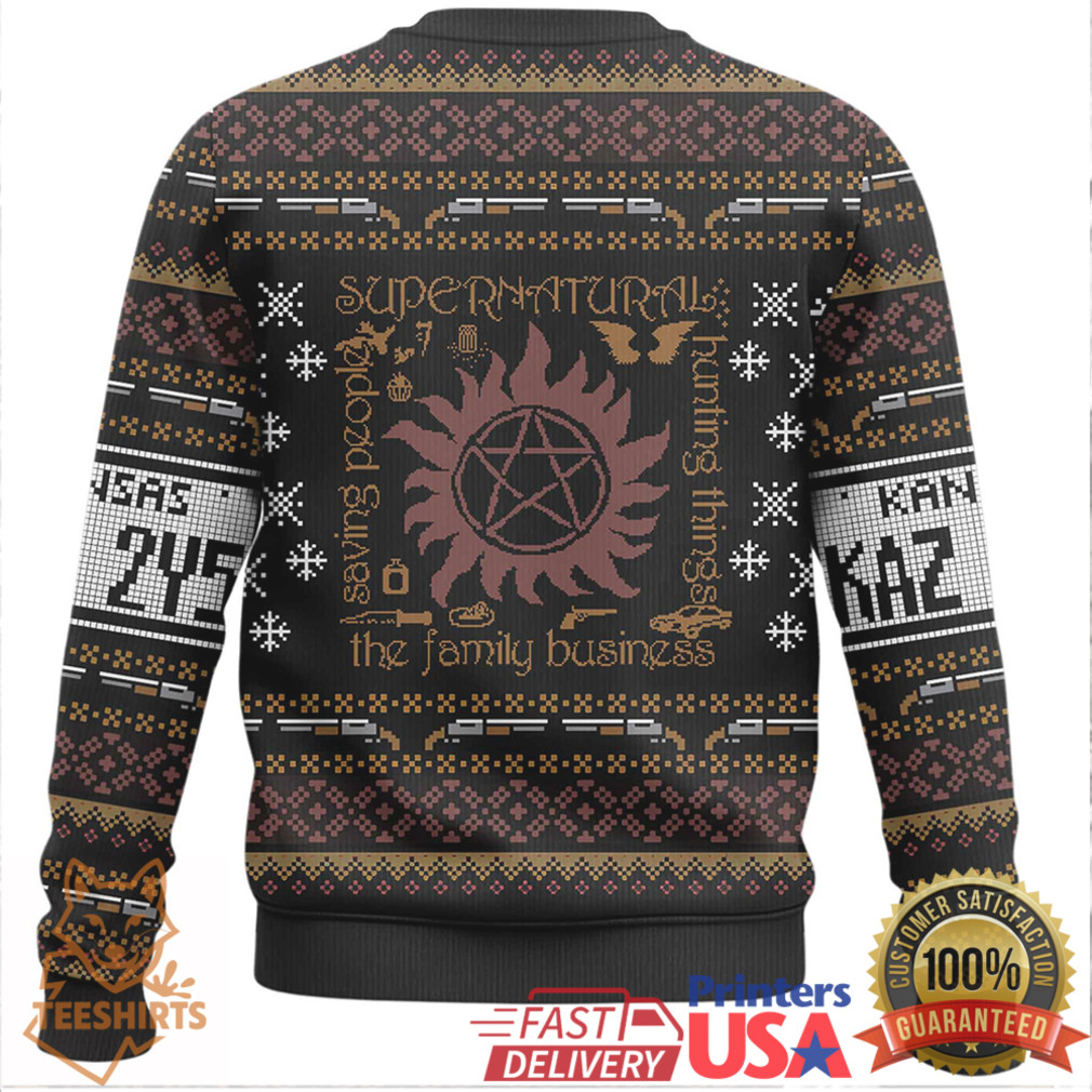 Supernatural Winchester Brothers Christmas Ugly Sweater Supernatural Winchester Brothers Christmas Ugly Sweater